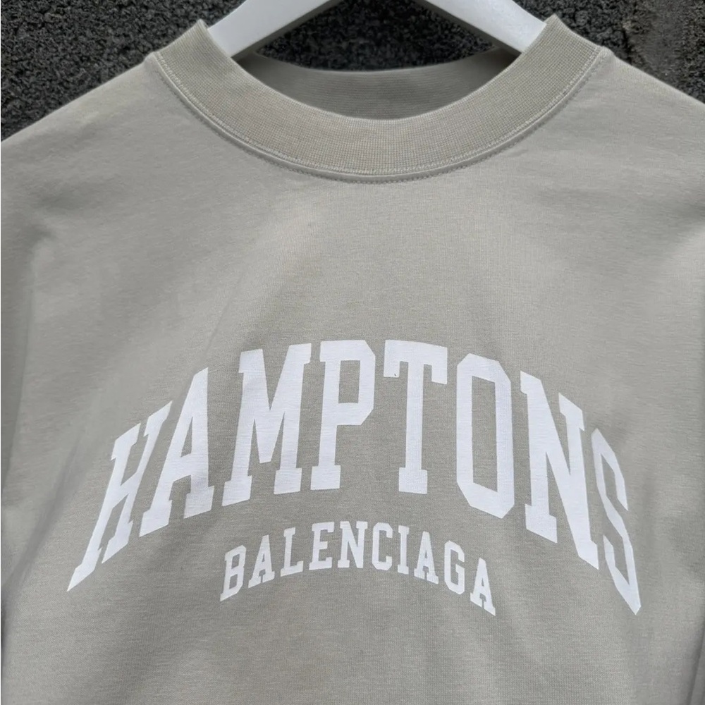 Balenciaga Cream Hamptons T-Shirt - Picture 3 of 7